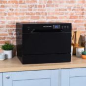 (21/P) RRP £229. Russell Hobbs Tabletop Dishwasher Black (RHTTDW6B). (44x 55x 50cm).