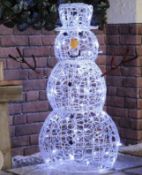 (62/6F) 2x Christmas Items. 1x 90cm Twinkling Snowman LED RRP £60 (ZM0602/01). 1x 4 Piece
