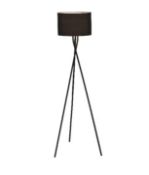 (95/6E) Lot RRP £99. 4x Items. 3x Black Low Tripod Floor Lamp RRP £25 Each. 1x Pink Speckled Table
