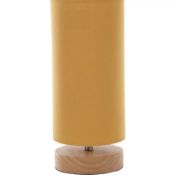 (92/7L) Lot RRP £86. 4x Items. 1x Cylinder Table Lamp Yellow 2 Pack RRP £20. 1x Silver Moroccan Lamp