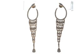 14ct Rose Gold Fancy Diamond Drop Earring 1.49 Carats
