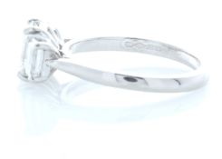 Platinum Three Stone Claw Set Diamond Ring 1.91 Carats