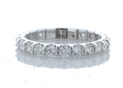 18ct White Gold Claw Set Eternity Diamond Ring 1.50 Carats