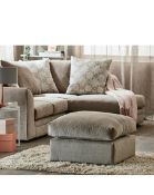 Title: (25/Mez) RRP £230. Grace Foot Stool Pewter. (H50x W70x D70 cm).Description: (25/Mez) RRP £