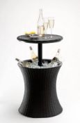 Title: (122/Mez) RRP £90. Keter Pacific Rattan Style Outdoor Cool Bar Grey. Dimensions: (D49.5x