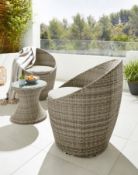 Title: (8/Mez) RRP £390. Pula Lounge Rattan Bistro Set. (No Box In Lot). Dimensions: (Table-H42.5x