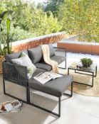 Title: (15/Mez) RRP £399. Seattle Modular Corner Sofa Set Black. Dimensions: (Sofa with Armrest-W58x