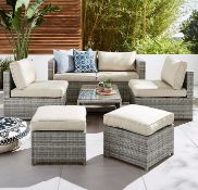 Title: (3/Mez) RRP £619. Hampton Rattan Lounge Set. Lot Contains 1x 2 Seater Sofa, 2x Chairs, 2x