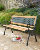 Title: (105/Mez) RRP £89. Lacy Bench Natural. Dimensions: (H73.5x W125x D52cm).Description: (105/