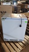 Title: (158/Mez) White Under Counter Freezer (H80x W60x D55cm). Unit Powers On.Description: (158/