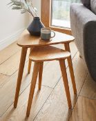 Title: (156/MR1G) RRP £199. Peyton Oak Nest Of Tables. Large Table (H50x W48x D48cm).Description: (