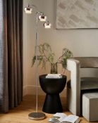 Title: (124/Mez) Lot RRP £158. 2x Rose Chrome Glass Floor Lamp RRP £79 Each. Dimensions: (