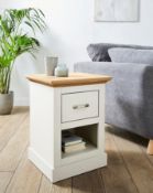 Title: (106/Mez) RRP £75. Ashford Side Table Cream. Dimensions: (H60x W42.5x D45cm).Description: (