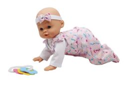 Title: (10/7B) 14x Toy Items. 1x Hapello Crawling Baby . 4x Disney Princess Secret Styles.