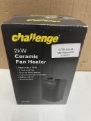 Challenge 2Kw Ceramic Fan Heater Grade U - RRP £32.00.