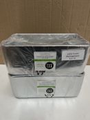 2 X M Design Metal Storage Containers Grade A - RRP £19.99.