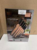 Tower Rose Gold 5-Piece Knife Set Grade U - RRP £19.99.