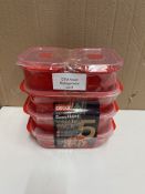 5 Décor Easy Heat Storage Containers - Grade U RRP £14.99.