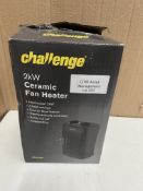 Challenge 2Kw Ceramic Fan Heater Grade U - RRP £32.00.