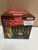 Christmas Workshop Warm White Curtain Lights Grade U - RRP £19.99.
