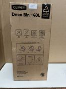 Curver Deco 40L Pedal Bin Grade U- RRP £39.99.