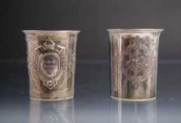 2-teiliges Konvolut von Bechern 800 Silber (um 1900)