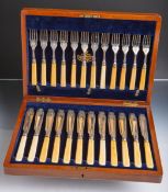 12-teiliges Fischbesteck (Alexander Clark, England, wohl um 1900)