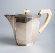 Art Deco´ Tekanne 925 Sterlingsilber (E.V, England, 1920er Jahre)
