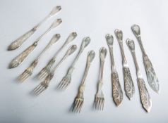 12-teiliges Fischbesteck (Krupp Bendorf, wohl um 1920)