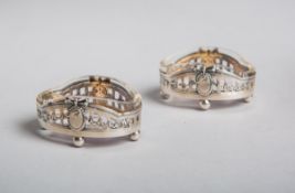 Paar kleine Salieren 800 Silber (um 1900, Deutschland)