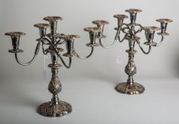 Paar Girandolen / Kerzenleuchter (Sheffield, England, neuzeitlich)