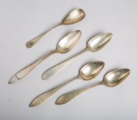 5-teiliges Konvolut von Suppenlöffeln (19. Jh.)