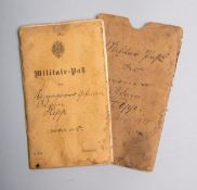 Militair-Paß m. Schuber des Gefreiten 