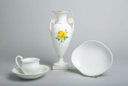 4-teiliges Konvolut von Porzellanteilen (Meissen)