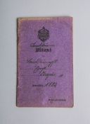 Landsturm Militärpaß des 