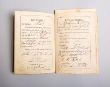 Lehrbrief u. div. Unterlagen des Schmiedemeisters 