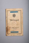 Militärpaß des Unteroffiziers 