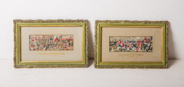 2-teiliges Set von Stickarbeiten