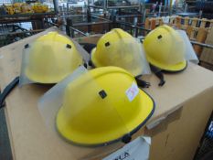4 x Genuine Firemans Helmets as shown