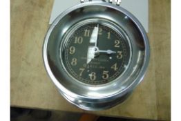 BEAUTIFUL POLISHED ALUMINIUM WW2 MK1 NAVY REPLICA BOAT CLOCK