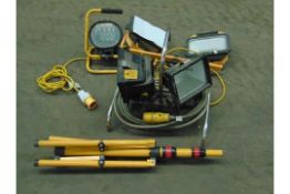 3 x 110v lights and 1 x tripod