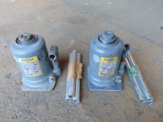 2 x Weber 10 Ton Jacks C/W Handles as shown
