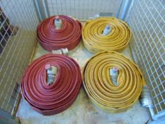 4 x Angus 64mm x 23m Layflat Fire Hoses with Couplings