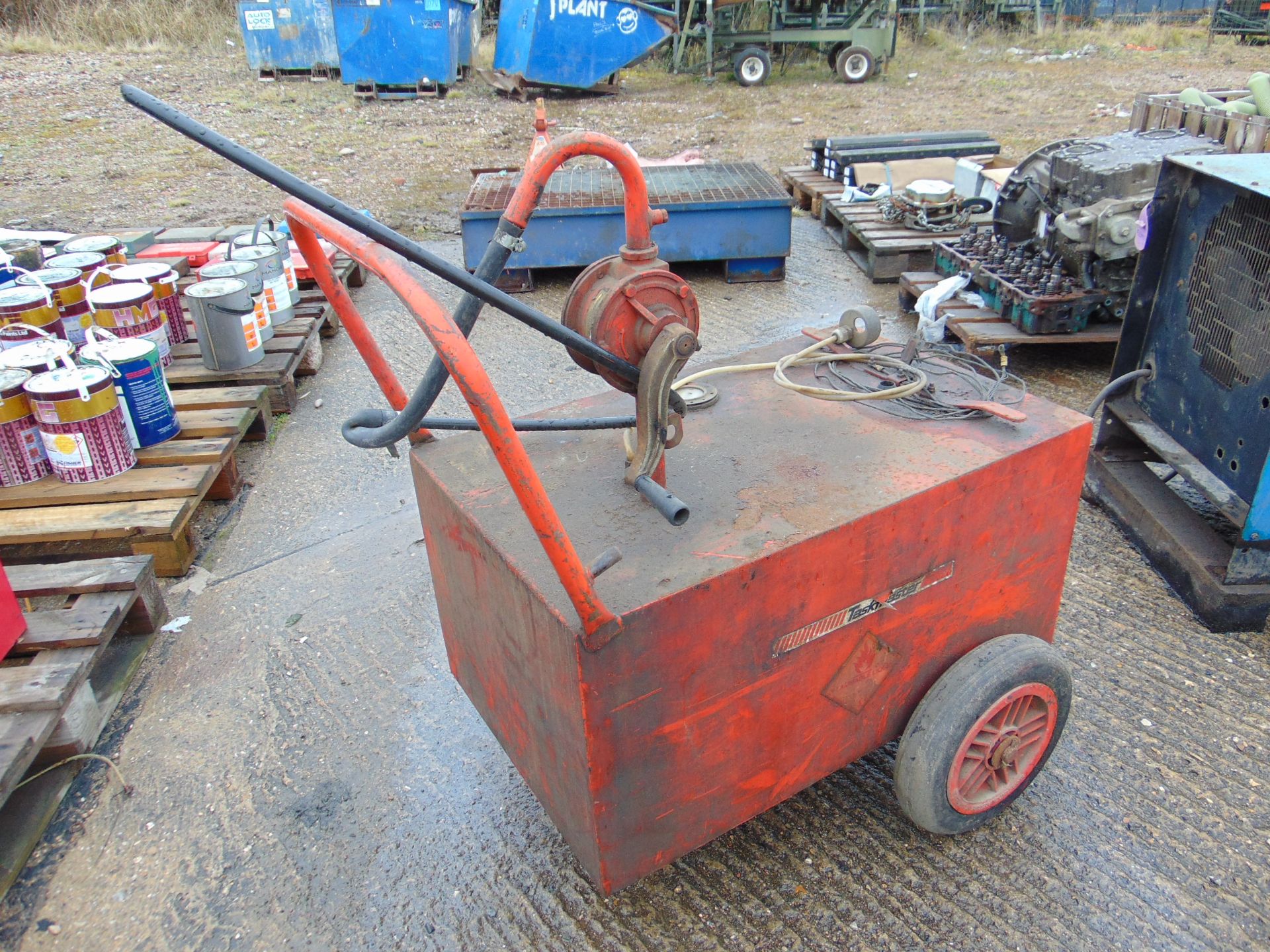 Task Master Mobile Fuel Retriever Trolley C/W Reversible Rotary Pump