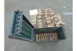 Very Rare AMMO Box containing 85 Dummy 20 mm Shells in Links as shown