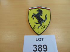 Cast Iron Hand Painted Ferrari Wall Plaque