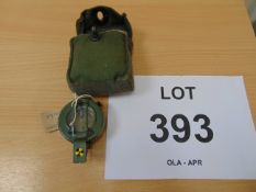 Nice Unissued SIRS British Army Prismatic Compass in Pouch Calibrated in Mils