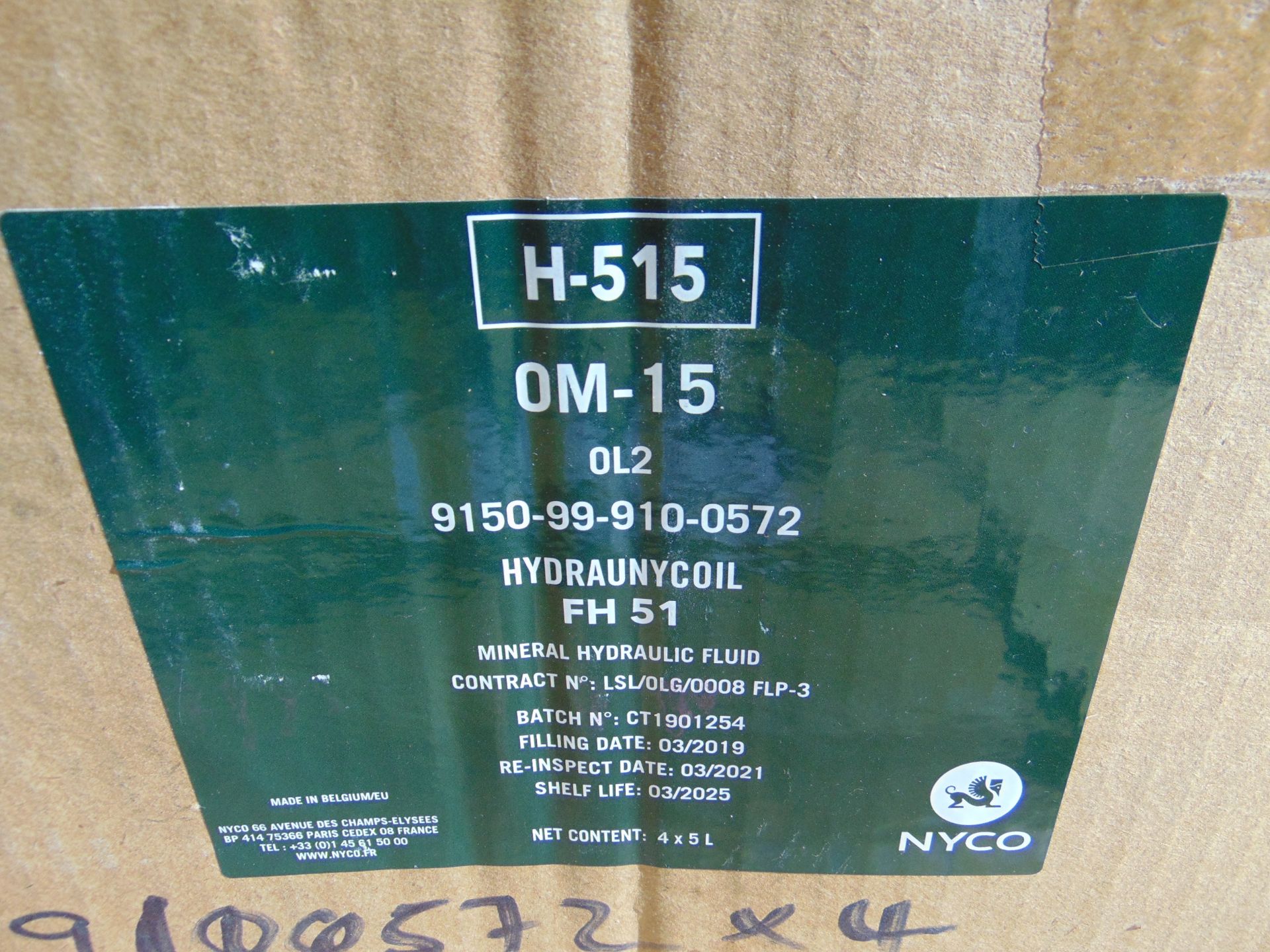 4x Unissued 5L Drums of OM-15 Mineral Hydraulic Oil - Image 4 of 4
