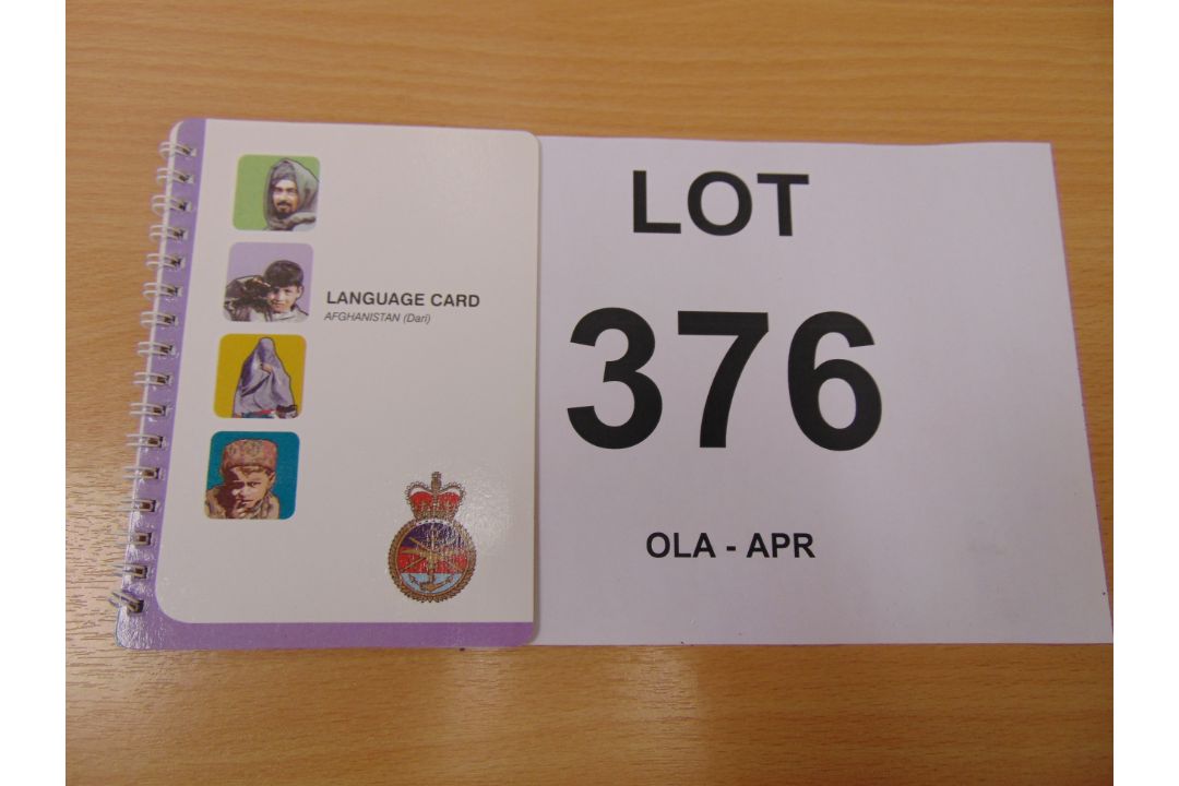 Very unusual British Army Afghanistan Language Card - Image 3 of 3