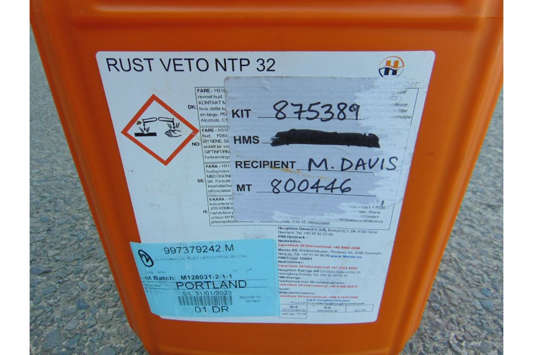 1x 20 litre Drum of Rust Veto NTP 32 - Image 2 of 2